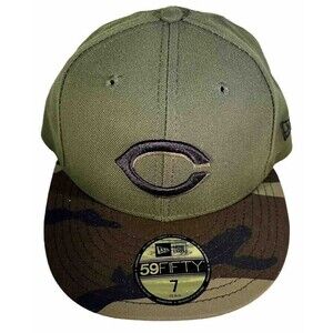 NEW ERA CINCINNATI REDS 59Fifty MLB Authentic Low Profile Fitted Hat / Cap Camo